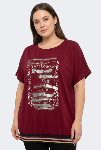 Футболка резинка Pink Daisy Бордо L 2743 фото