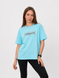 Жіноча футболка з написом Pink Daisy Блакитний, 48-52 6554 фото