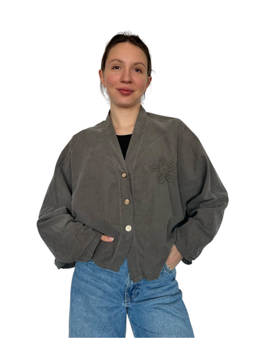 Сорочка укорочена Квітка Le-Style Сірий Onesize 46-52 728 фото
