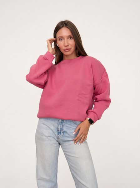 Жіночий базовий оверсайз світшот Pink Daisy Рожевий, 44-48 6206 фото