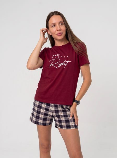 Жіноча літня піжама з футболкою та шортами Pink Daisy 2155 фото